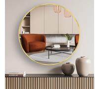 Jaron Round Aluminium Wall Mirror 60cm Nielsen Gold One Size