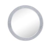 Nielsen Lewis Crackle Mosaic Round Wall Mirror For Bedroom Or Living Room - Silver - 74Cm