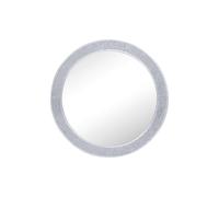 Nielsen Mera Round Silver Crackle Mirror, 74cm, Silver