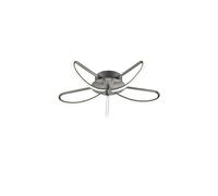 nielsen Liss 49cm 5 Way LED Flush Ceiling Light, Star Design - Silver in Grey Nielsen Grey