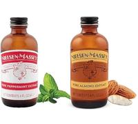 Nielsen Massey Peppermint & Almond Extract Bundle - 2 x 60ml, All-Natural Baking & Dessert Flavoring