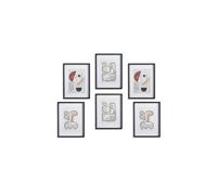 Nielsen Ongar 6 Piece Rowley Wooden Picture Frame Set 30X40Cm Black