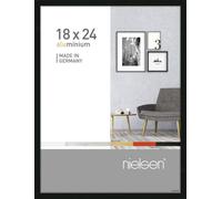 Nielsen Pixel 18 X 24 Cm Picture Frame, Frosted Black With Float Glass And Push/turn Clips