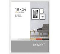Nielsen Pixel 18 X 24 Cm Picture Frame, Glossy White With Float Glass And Push/turn Clips