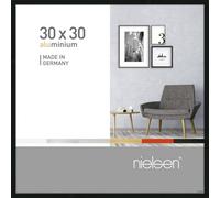 Nielsen Pixel 30 X 30Cm Picture Frame, Frosted Black With Float Glass And Push/turn Clips