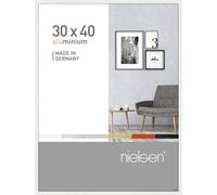 Nielsen Pixel 30 X 40 Cm Picture Frame, Glossy White With Float Glass And Push/turn Clips