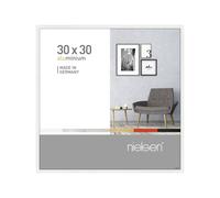 nielsen Pixel 30x30cm Picture Frame (12"x12") - Aluminium with Glass Front in White | Size: 30x30 cm Nielsen White 30x30 cm