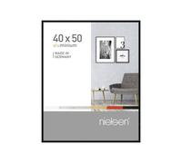 nielsen Pixel 40x50cm Picture Frame (16"x20") - Aluminium with Glass Front in Black | Size: 40x50 cm Nielsen Black 40x50 cm
