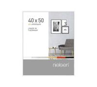 nielsen Pixel 40x50cm Picture Frame (16"x20") - Aluminium with Glass Front in White | Size: 40x50 cm Nielsen White 40x50 cm