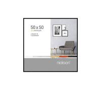 nielsen Pixel Aluminium Picture Frame - Frosted Black 50x50cm - with Float Glass and Easy Push-Turn Clips