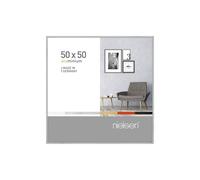 nielsen Pixel Aluminium Picture Frame - Frosted Silver 50x50cm - with Float Glass and Easy Push-Turn Clips