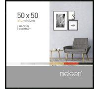 Nielsen Pixel 50 X 50Cm Picture Frame, Frosted Black With Float Glass And Push/turn Clips