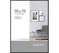 Nielsen Pixel 50 X 70 Cm Picture Frame, Frosted Black With Float Glass And Push/turn Clips