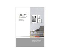 nielsen Pixel Aluminium Picture Frame - Glossy White 50x70cm - with Float Glass and Easy Push-Turn Clips