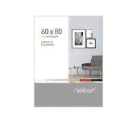 nielsen Pixel Aluminium Picture Frame - Glossy White 60x80cm - with Float Glass and Easy Push-Turn Clips