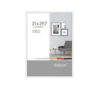 nielsen Pixel A4 Picture Frame (21x29.7cm) - Aluminium with Glass Front in White | Size: 21x29.7 cm Nielsen White 21x29.7 cm