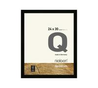 Nielsen Quadrum 24 X 30Cm Black Wooden Picture Frame With Float Glass And Push/turn Clips
