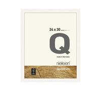 nielsen Quadrum Wooden Picture Frame - Matt White 24x30cm - with Float Glass and Easy Push-Turn Clips - for Photos and Art