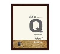 Nielsen Quadrum 24 X 30Cm Wenge Wooden Picture Frame With Float Glass And Push/turn Clips