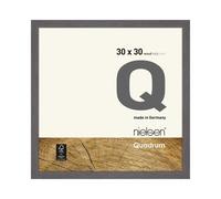 Quadrum 30 x 30cm Wooden Picture Frame With Protective Glass Front Nielsen Mid Grey One Size