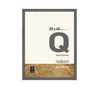 nielsen Quadrum Wooden Picture Frame - Grey 30x40cm - with Float Glass and Easy Push-Turn Clips - for Photos and Art