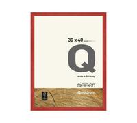 Nielsen Quadrum 30 X 40Cm Red Wooden Picture Frame With Float Glass And Push/turn Clips