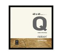 Nielsen Quadrum 40 X 40Cm Black Wooden Picture Frame With Float Glass And Push/turn Clips