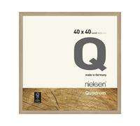 nielsen Quadrum Wooden Picture Frame - Oak Natural 40x40cm - with Float Glass and Easy Push-Turn Clips - for Photos and Art