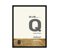 nielsen Quadrum Wooden Picture Frame - Black 40x50cm - with Float Glass and Easy Push-Turn Clips - for Photos and Art