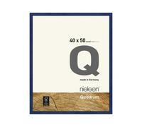 nielsen Quadrum Wooden Picture Frame - Blue 40x50cm - with Float Glass and Easy Push-Turn Clips - for Photos and Art