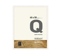 Nielsen Quadrum 40 X 50Cm Matt White Wooden Picture Frame With Float Glass And Push/turn Clips