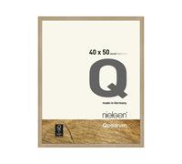 nielsen Quadrum Wooden Picture Frame - Oak Natural 40x50cm - with Float Glass and Easy Push-Turn Clips - for Photos and Art