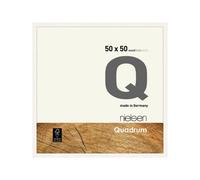 Nielsen Quadrum 50 X 50Cm Matt White Wooden Picture Frame With Float Glass And Push/turn Clips