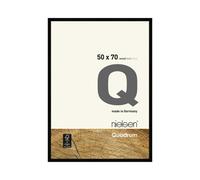 Nielsen Quadrum 50 X 70Cm Black Wooden Picture Frame With Float Glass And Push/turn Clips
