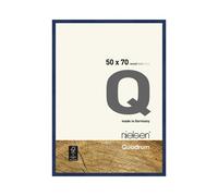 nielsen Quadrum Wooden Picture Frame - Blue 50x70cm - with Float Glass and Easy Push-Turn Clips - for Photos and Art