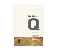 Nielsen Quadrum 60 X 80Cm Matt White Wooden Picture Frame With Float Glass And Push/turn Clips