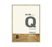 nielsen Quadrum Wooden Picture Frame - Oak Natural 60x80cm - with Float Glass and Easy Push-Turn Clips - for Photos and Art