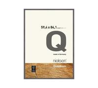 nielsen Quadrum Wooden Picture Frame Grey A1, 59.4x84.1cm with Float Glass and Push and Turn Clips