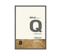 nielsen Quadrum Wooden Picture Frame - Grey A2, 42x59.4cm - with Float Glass and Easy Push-Turn Clips - for Photos and Art