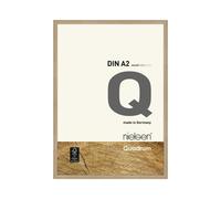 nielsen Quadrum Wooden Picture Frame - Oak Natural A2, 42x59.4cm - with Float Glass and Easy Push-Turn Clips - for Photos and Art