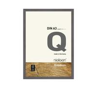 nielsen Quadrum Wooden Picture Frame - Grey A3, 29.7x42cm - with Float Glass and Easy Push-Turn Clips - for Photos and Art
