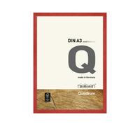 Nielsen Quadrum A3 Red Wooden Picture Frame With Float Glass And Push/turn Clips