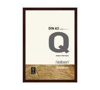 Nielsen Quadrum A3 Wenge Wooden Picture Frame With Float Glass And Push/turn Clips