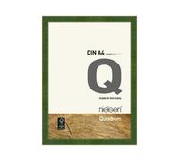 Nielsen Quadrum A4 Green Wooden Picture Frame With Float Glass And Push/turn Clips