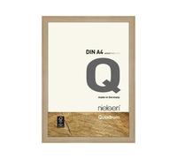 nielsen Quadrum Wooden Picture Frame - Oak Natural A4, 21x29.7cm - with Float Glass and Easy Push-Turn Clips - for Photos and Art