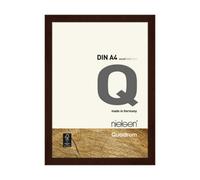 nielsen Quadrum Wooden Picture Frame - Wenge A4, 21x29.7cm - with Float Glass and Easy Push-Turn Clips - for Photos and Art