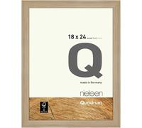 nielsen Quadrum Photo Frame 18 x 24 cm Natural Oak Wood Photo Frame for Standing and Hanging in Portrait and Landscape Format Real Glass