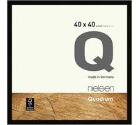 nielsen Quadrum Wooden Picture Frame - Black 40x40cm - with Float Glass and Easy Push-Turn Clips - for Photos and Art
