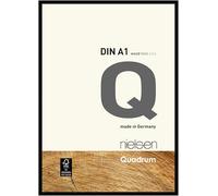 nielsen Quadrum Wooden Picture Frame - Black A1, 59.4x84.1cm - with Float Glass and Easy Push-Turn Clips - for Photos and Art