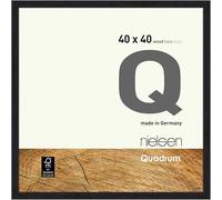 nielsen Quadrum Wooden Picture Frame - Black Veneer 40x40cm - with Float Glass and Easy Push-Turn Clips - for Photos and Art